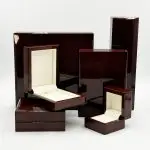 Timeless Majesty: High-Gloss Mahogany Piano Lacquer Wooden Boxes for High-End Jewelry Lines