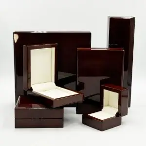 Timeless Majesty: High-Gloss Mahogany Piano Lacquer Wooden Boxes for High-End Jewelry Lines