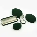 Curved Luxury: Oval Plush Velvet Jewelry Presentation Cases for Heritage Collections