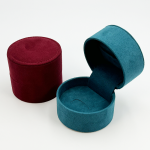 Modern Round Microfiber Jewelry Boxes: The Perfect Blend of Softness and Elegance