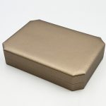 Elevate Your Brand Experience with Custom Octagonal Champagne Bronze Leather Jewelry Boxes