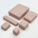 Redefine Unboxing Luxury: Custom Dusty Rose Velvet Jewelry Boxes with Gold Clasp Accents