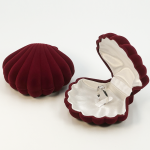 Velvet Flocked Shell-Shaped Jewelry Box Collection