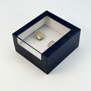 Premium Clear-Window Display Cufflink Box Collection