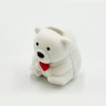 Cute Teddy Bear Shaped Velvet Flocking Jewelry Box Collection