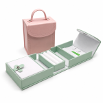 Portable Fold-Out Travel Jewelry Storage Organizer Box