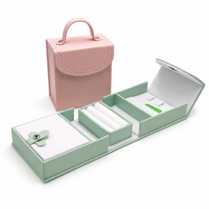 Portable Fold-Out Travel Jewelry Storage Organizer Box