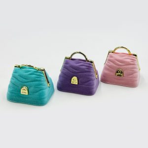 Miniature Handbag-Shaped Velvet Flocking Jewelry Box Collection