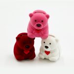 Cute Teddy Bear Shaped Velvet Flocking Jewelry Box Collection