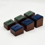 Elevate Retail Countertop Appeal with High-Gloss Cherry Mahogany Jewelry Displays