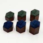 Elevate Retail Countertop Appeal with High-Gloss Cherry Mahogany Jewelry Displays