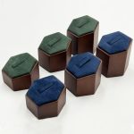 Elevate Retail Countertop Appeal with High-Gloss Cherry Mahogany Jewelry Displays