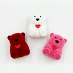 Cute Teddy Bear Shaped Velvet Flocking Jewelry Box Collection