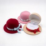 Vintage Mini Bowler Hat Plush Velvet Ring Box for Creative Gift Presentation