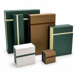 Modern Color-Block Magnetic Paper Jewelry Box Collection with Fine Textured Finish