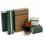 Modern Color-Block Magnetic Paper Jewelry Box Collection with Fine Textured Finish