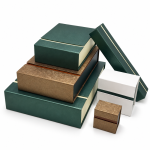 Modern Color-Block Magnetic Paper Jewelry Box Collection with Fine Textured Finish