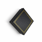 Vintage Black Paper Jewelry Box Collection with Gold Wave Foil Border
