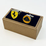 Executive Bronze Gold Textured Cufflink Presentation Box with Removable Display Tray