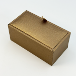 Executive Bronze Gold Textured Cufflink Presentation Box with Removable Display Tray