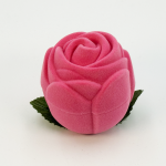 3D Blooming Rose Flocked Jewelry Box for Romantic Engagement & Gifting