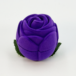 3D Blooming Rose Flocked Jewelry Box for Romantic Engagement & Gifting