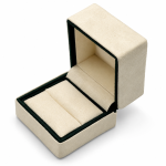 Luxurious Beige Velvet Jewelry Box Collection with Contrast Frame Details