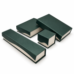 Textured Wave-Flap Two-Tone Paper Jewelry Box Set for Modern Brands
