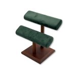 Premium Suede T-Bar Jewelry Display Stand Collection with Wooden Base