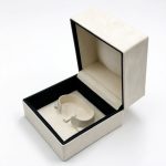 Luxurious Beige Velvet Jewelry Box Collection with Contrast Frame Details