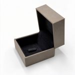 Modern Taupe Microfiber Jewelry Box Collection with Black Suede Lining