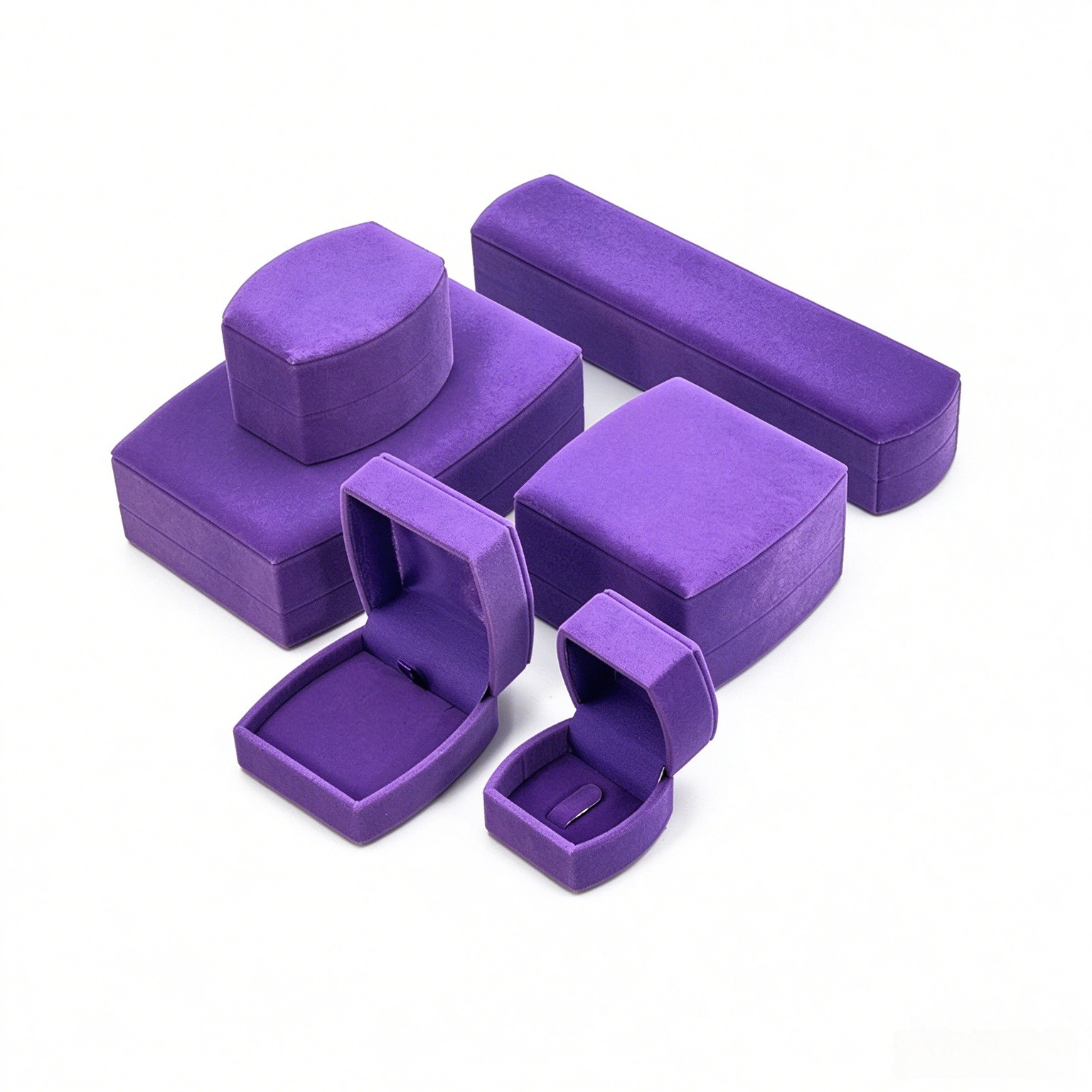 Enchanting Royal Purple Velvet Ring & Jewelry Packaging Series